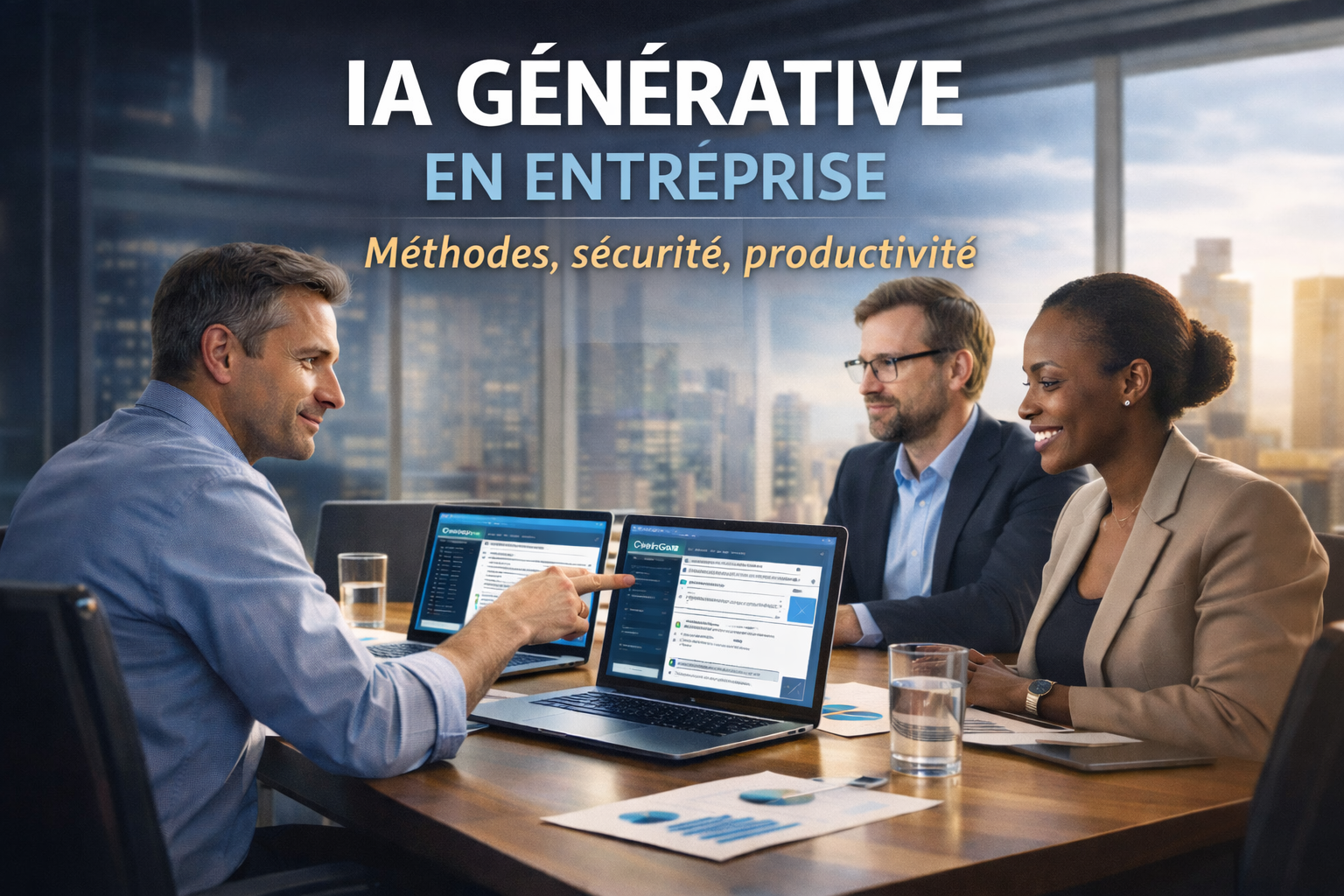 IA générative en entreprise – réunion d’équipe